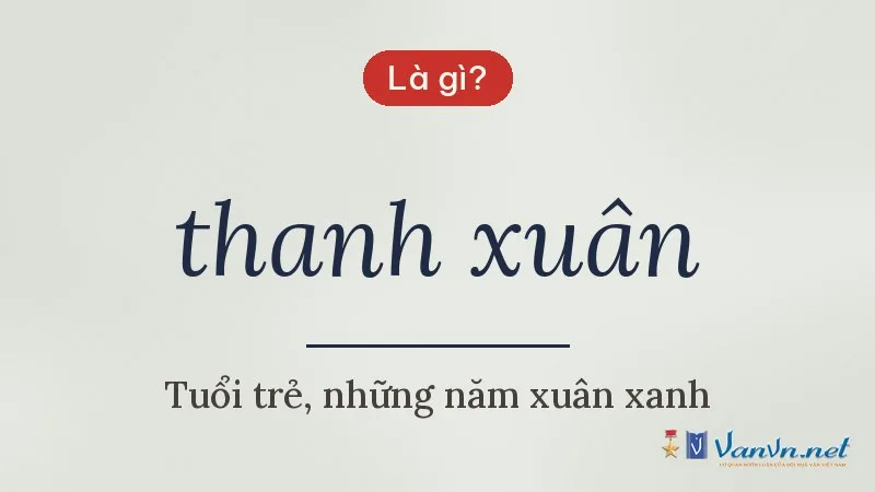 thanh xuân là gì