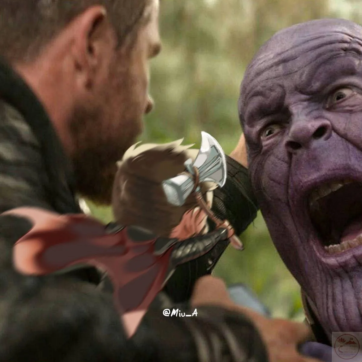 thanos meme thor