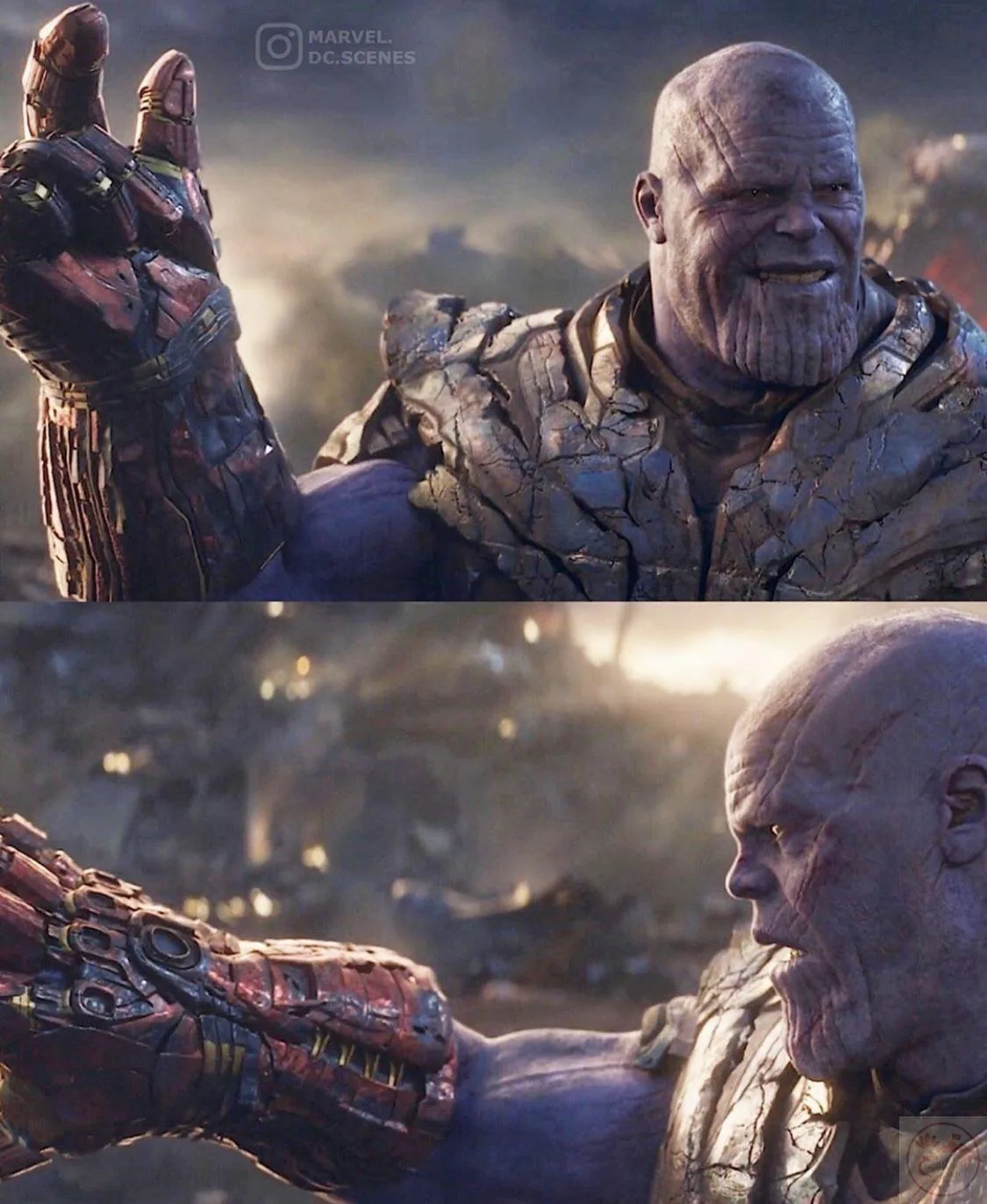 meme thanos búng tay