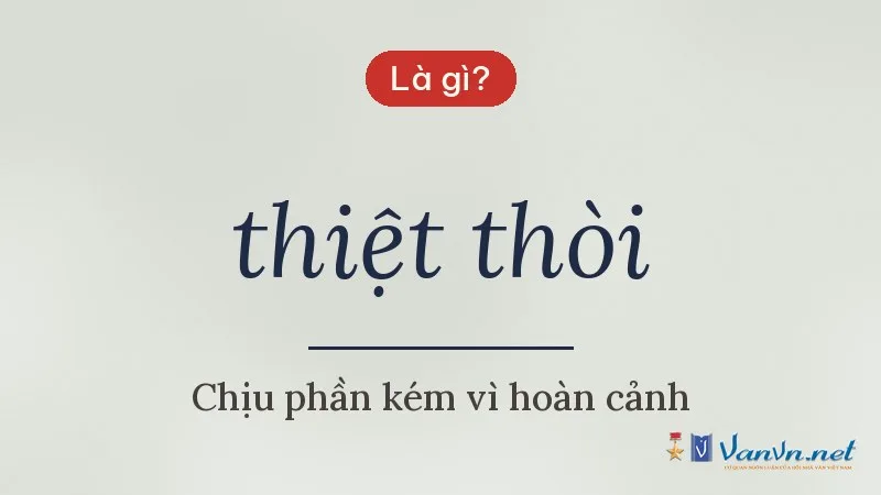 thiệt thòi là gì