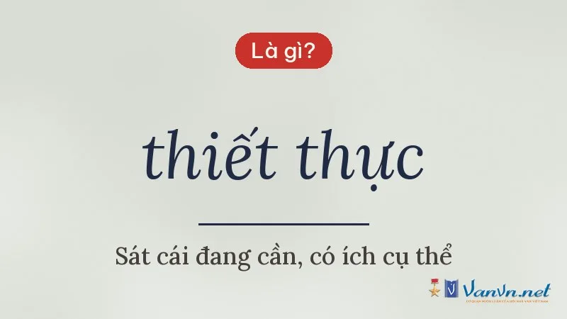 thiết thực là gì