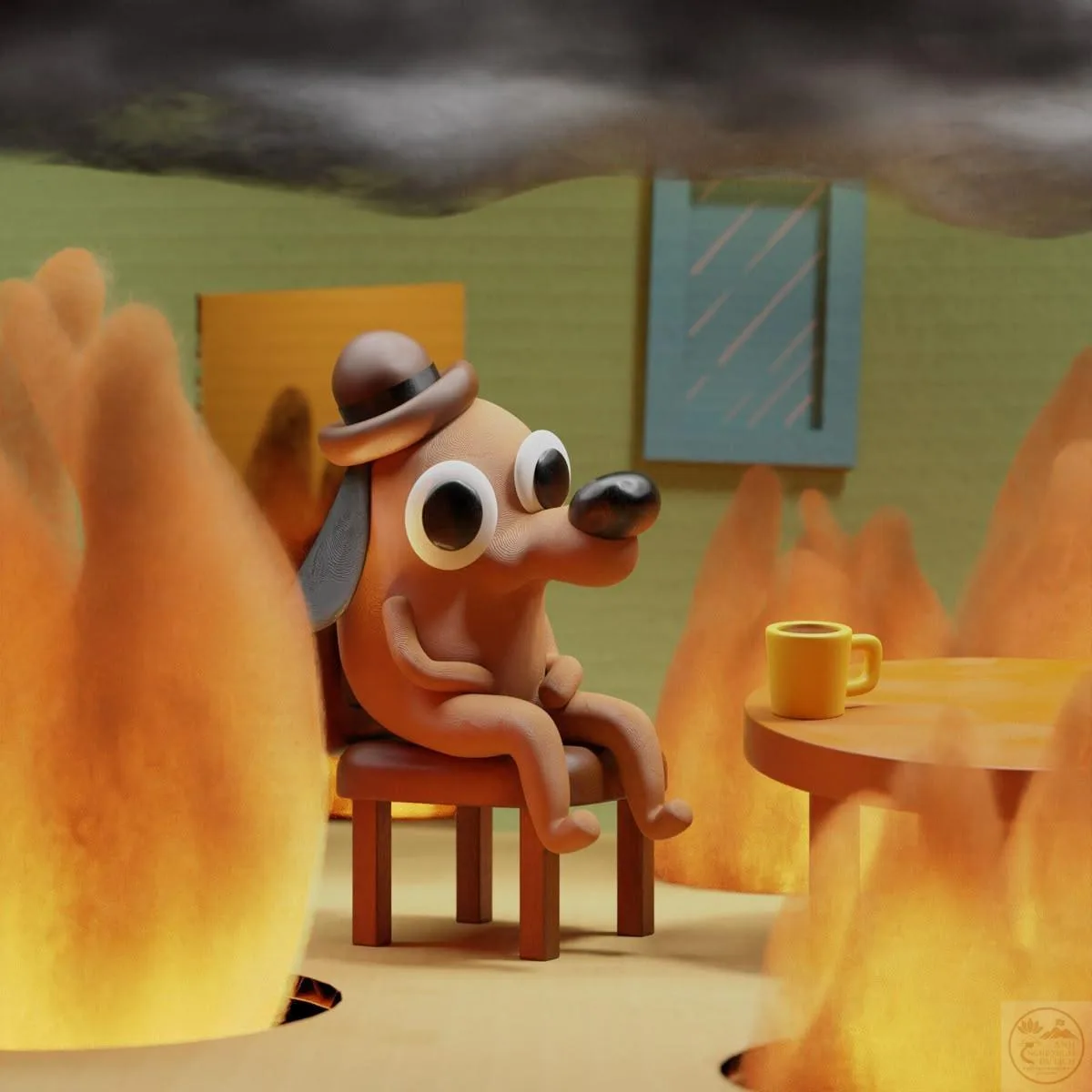 ảnh meme this is fine
