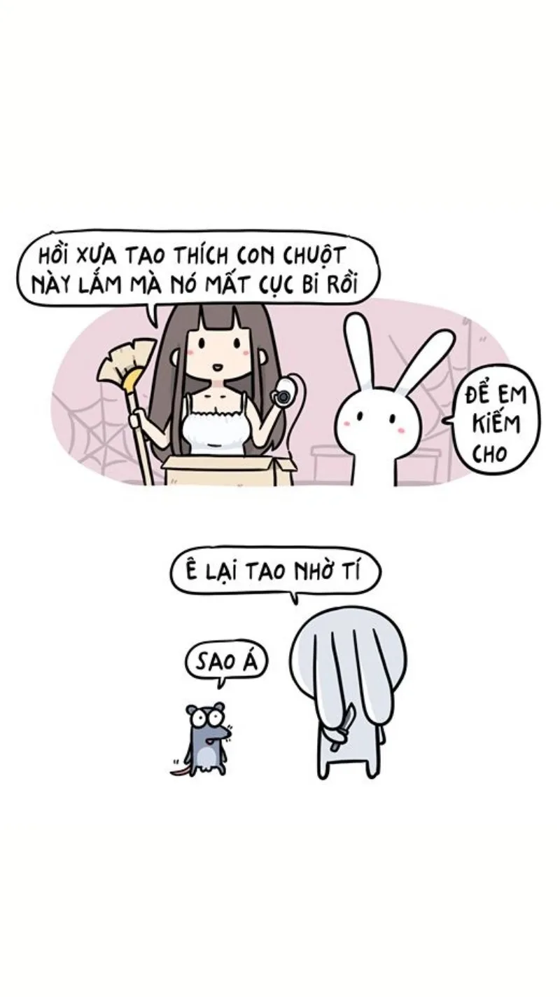 meme thỏ 7 màu có chữ