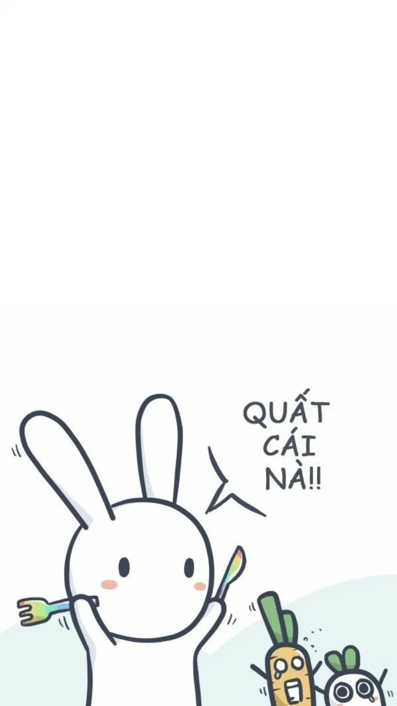 meme thỏ 7 màu có chữ