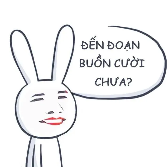 meme thỏ 7 màu có chữ