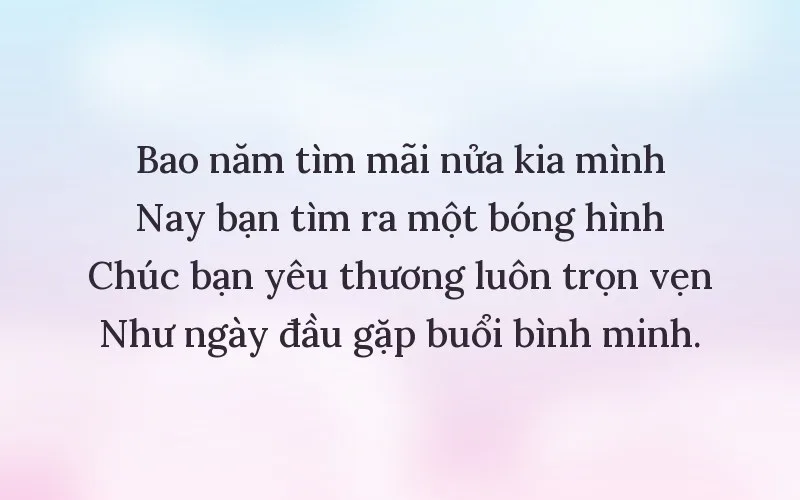 Thơ chúc mừng đám cưới bạn thân