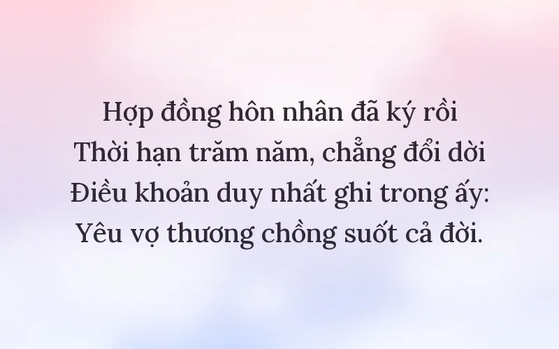 Thơ chúc tân hôn hài hước