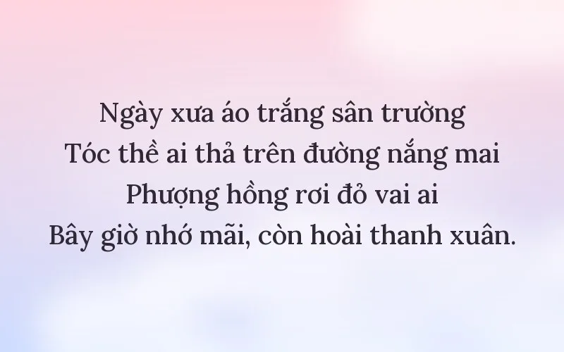 Thơ thanh xuân tuổi học trò