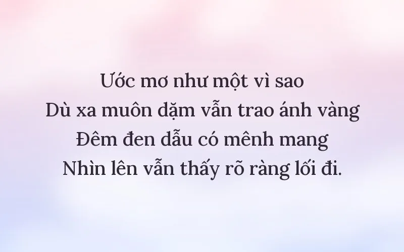 Thơ về ước mơ