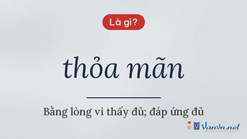 thỏa mãn là gì