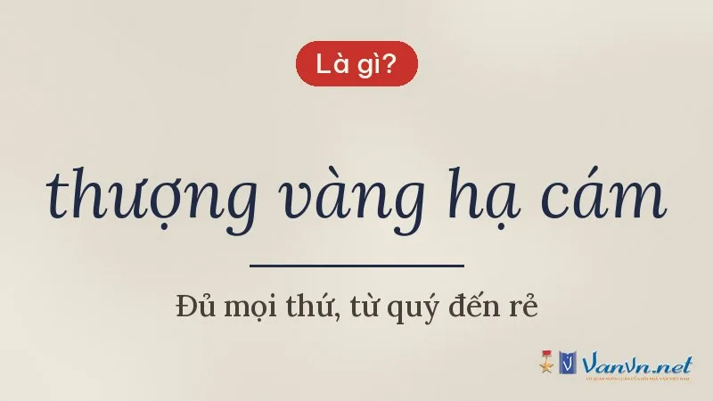 thượng vàng hạ cám là gì