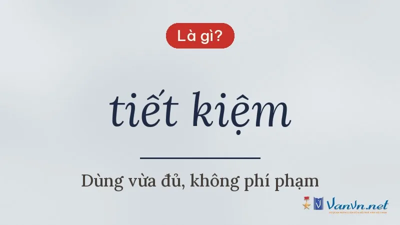 tiết kiệm là gì