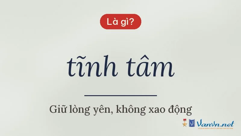 tĩnh tâm là gì