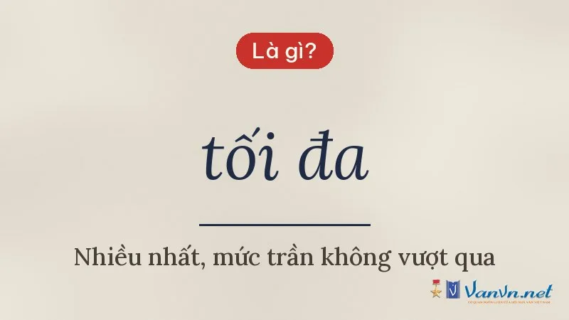 tối đa là gì