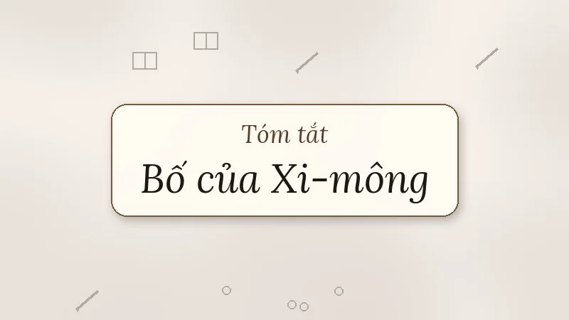 tóm tắt bố của xi-mông
