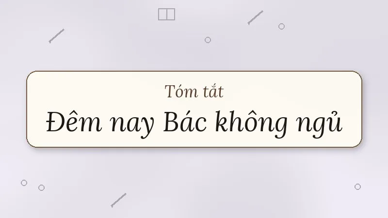 tóm tắt đêm nay bác không ngủ