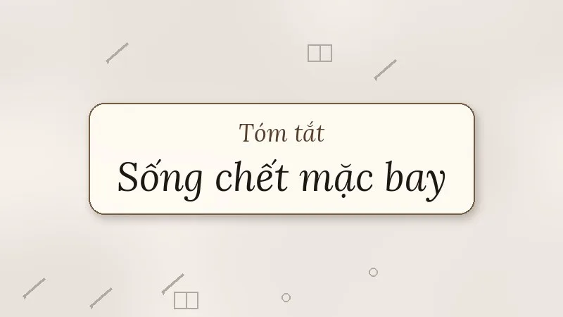 tóm tắt sống chết mặc bay