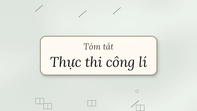 tóm tắt thực thi công lí