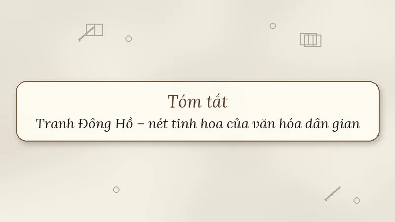 tóm tắt tranh đông hồ