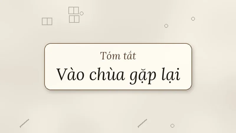 tóm tắt vào chùa gặp lại