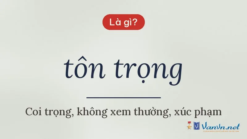 tôn trọng là gì