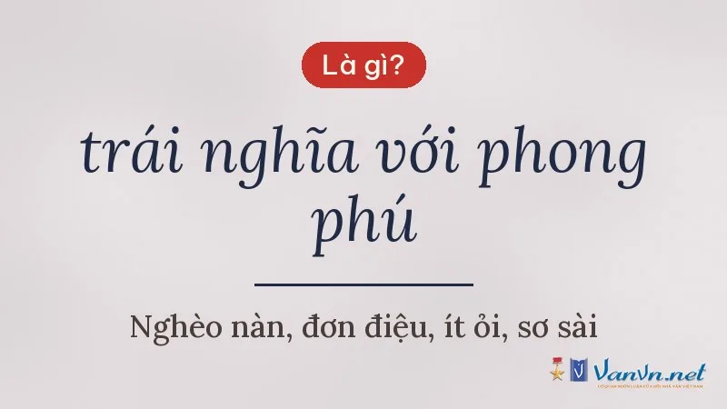 trái nghĩa với phong phú là gì