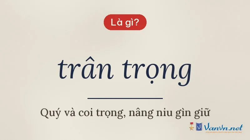 trân trọng là gì
