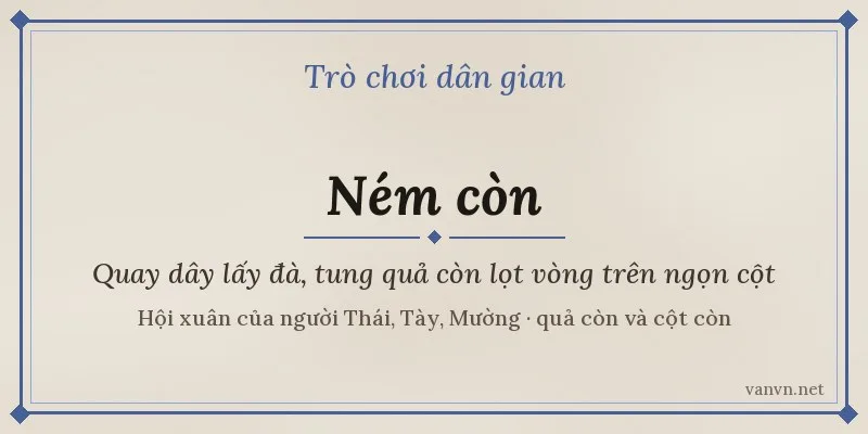 trò chơi ném còn