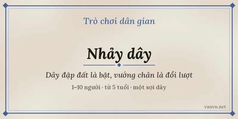 trò chơi nhảy dây