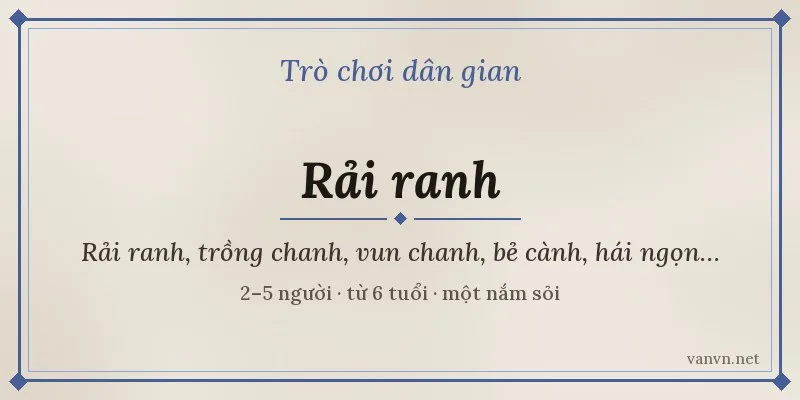 trò chơi rải ranh