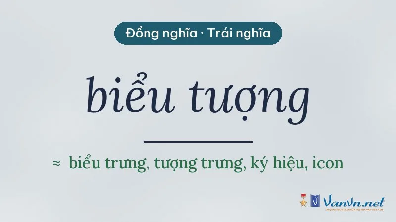từ đồng nghĩa, trái nghĩa với biểu tượng