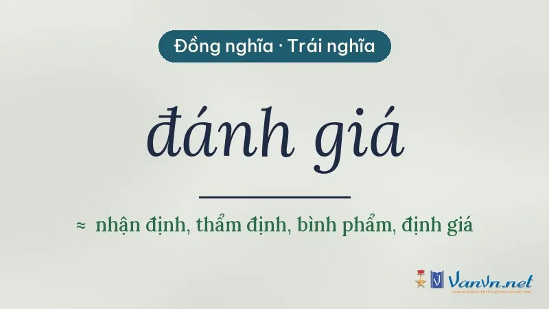 từ đồng nghĩa, trái nghĩa với đánh giá