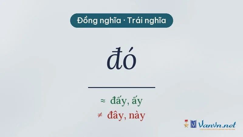 từ đồng nghĩa, trái nghĩa với đó