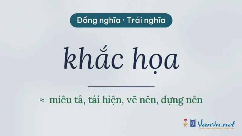 từ đồng nghĩa, trái nghĩa với khắc họa