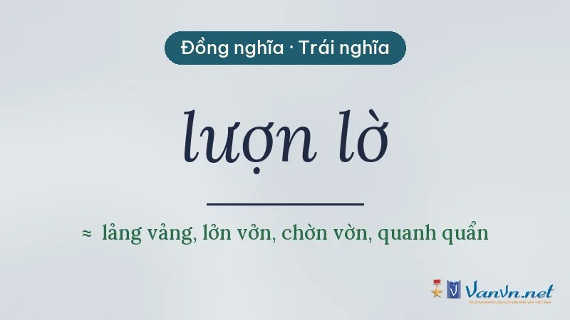 từ đồng nghĩa, trái nghĩa với lượn lờ
