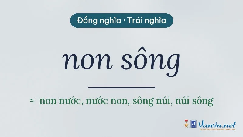 từ đồng nghĩa, trái nghĩa với non sông