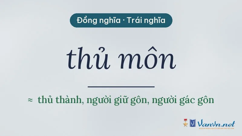 từ đồng nghĩa, trái nghĩa với thủ môn