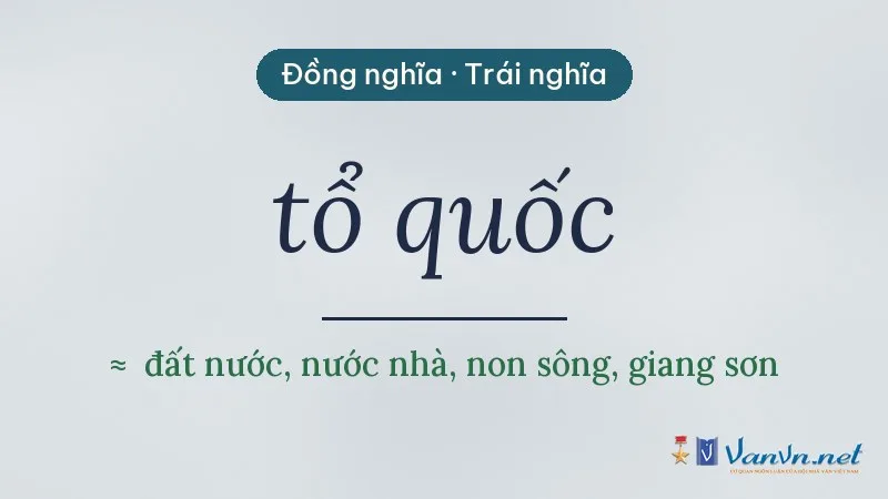 từ đồng nghĩa, trái nghĩa với tổ quốc