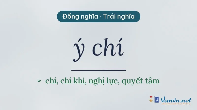 từ đồng nghĩa, trái nghĩa với ý chí