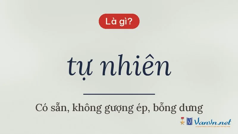 tự nhiên là gì