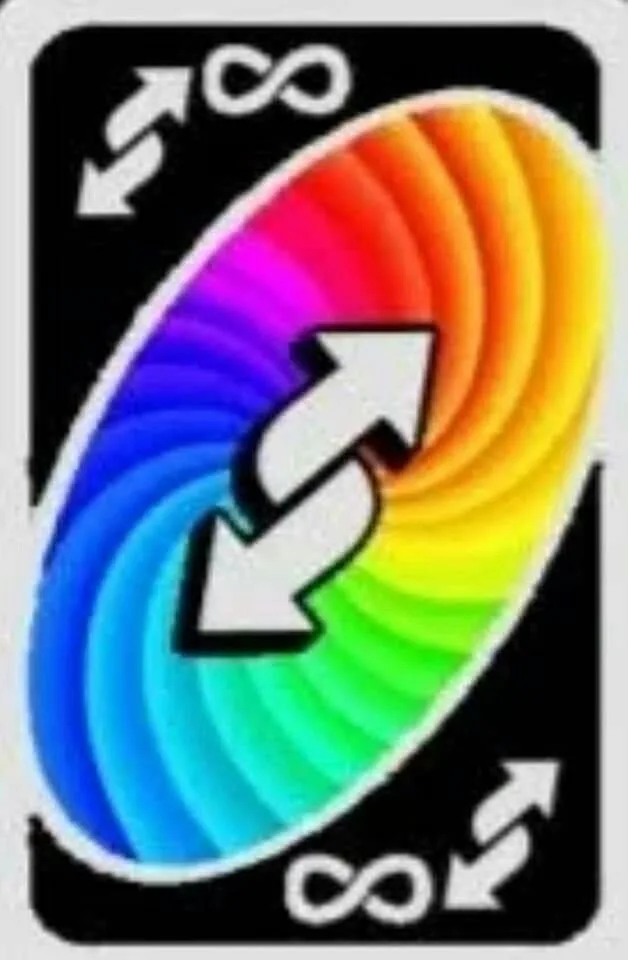 lá bài đảo ngược uno meme