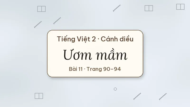 ươm mầm lớp 2 cánh diều