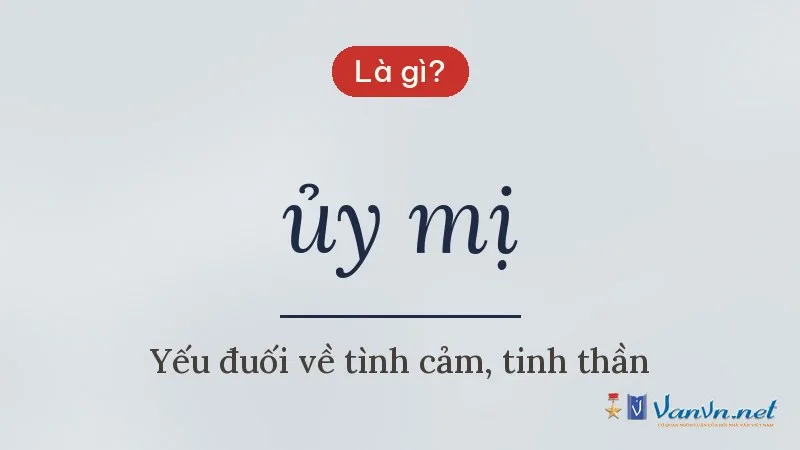 ủy mị là gì