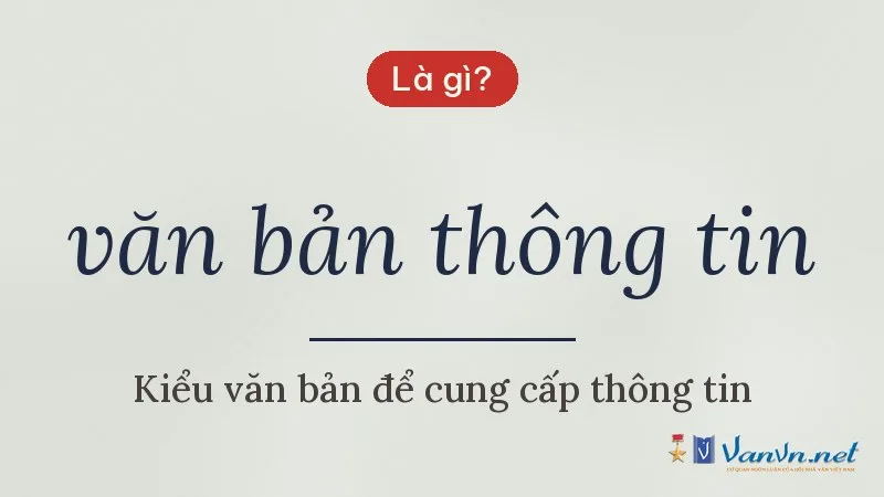 văn bản thông tin là gì