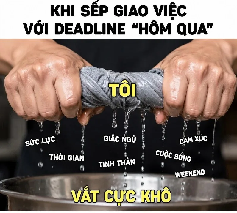 chế độ vắt cực khô meme