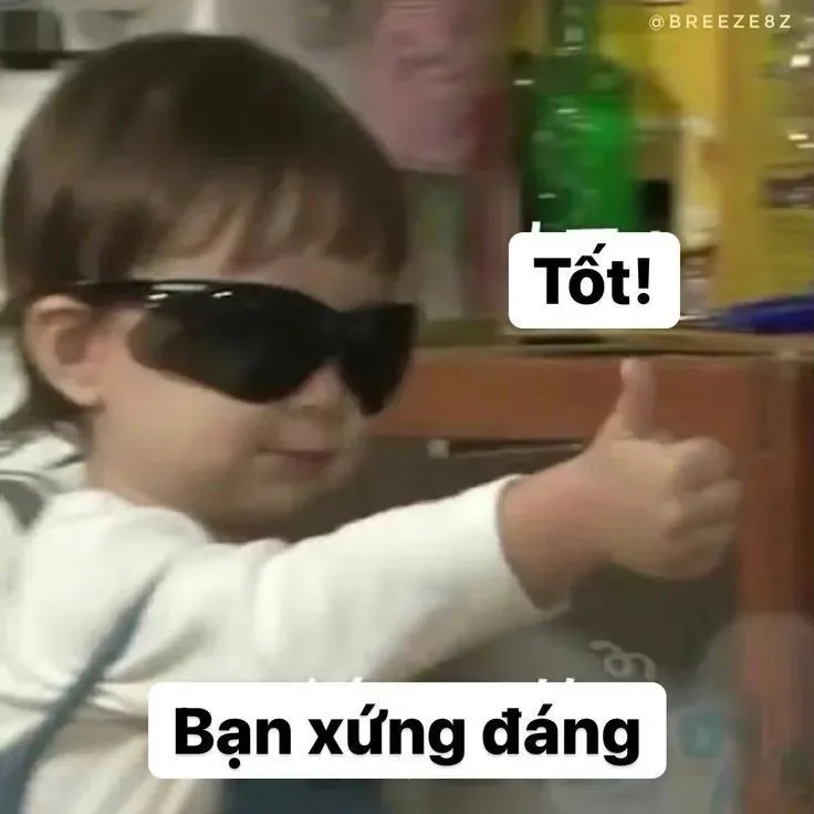vì bạn xứng đáng meme