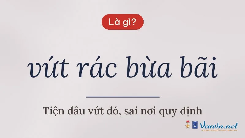 vứt rác bừa bãi là gì