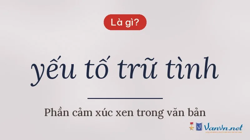 yếu tố trữ tình là gì